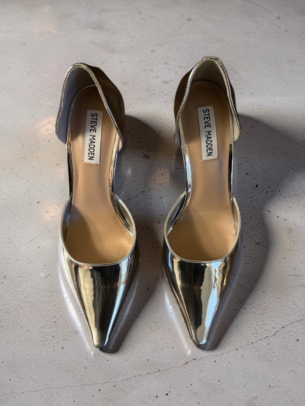 Steve Madden Devon Silver Pointed Toe Pumps